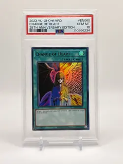 Yu-Gi-Oh! TCG Change of Heart Metal Raiders (25th Anniversary) MRD-EN060 PSA 10 - Image 1
