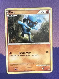 Riolu 50/95 2011 Call of Legends Set Pokemon Card TCG Nintendo Uncommon - Image 1