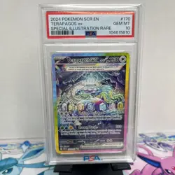 PSA 10 GEM MINT Terapagos Ex 170/142 Stellar Crown SIR Pokemon Card - Image 1