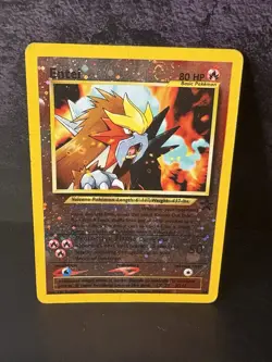Pokemon Card - Entei #34 Black Star WOTC Movie Promo Reverse Holo - Image 1