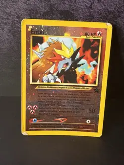 Pokemon Card - Entei #34 Black Star WOTC Movie Promo Reverse Holo - Image 1
