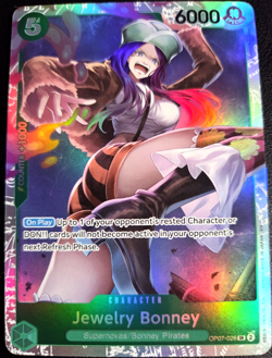 Jewelry Bonney OP07-026 Reprint SR ONE PIECE Tcg Card Game NM GREEN - Image 1