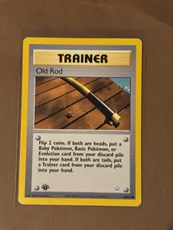 Old Rod 64/64 Neo Revelation 1st Edition Pokemon TCG Trainer Card Common Card - Image 1