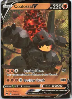 Coalossal V - 098/185 - Pokemon Vivid Voltage Sword & Shield Ultra Rare Card - Image 1