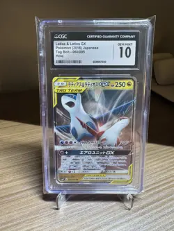 CGC 10 Latias & Latios GX 060/095 Tag Bolt Holo 2018 Japanese Pokemon Card - Image 1