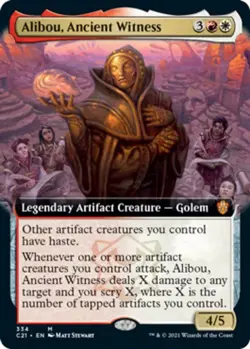 1 x Alibou, Ancient Witness - Extended Art - Commander 2021 - NM-Mint - MTG - Image 1
