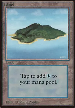 1 x Island (Green) - Beta - NM-Mint - MTG - Image 1