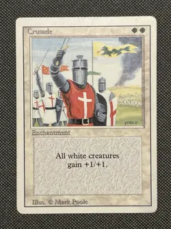 MTG Crusade Revised Edition Regular Rare - BANNED card Heavy Play - Image 1