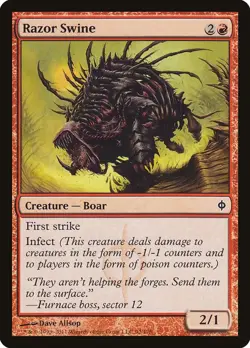 Razor Swine - New Phyrexia NPH - MTG - LP Magic - 92 C - Image 1
