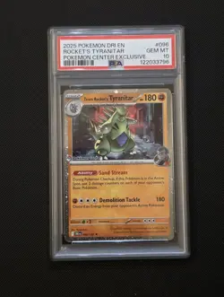 Team Rocket's Tyranitar (Pokemon Center Exclusive) 096/182 PSA 10 - Image 1
