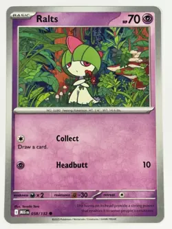Ralts Common ME01: Mega Evolution 058/132 LP Normal Pokemon - Image 1