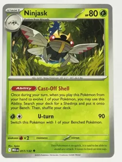 Ninjask - Uncommon ME01: Mega Evolution 017/132 LP Normal Pokemon - Image 1