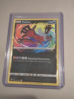Pokemon TCG Yveltal SWSH Shining Fates 046/072 Amazing Rare Holo Card NM - Image 1