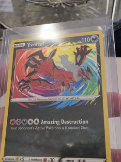 Pokemon TCG Yveltal SWSH Shining Fates 046/072 Amazing Rare Holo Card NM - Image 2