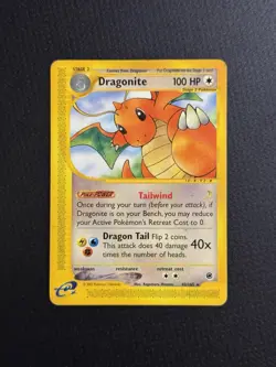 Pokemon TCG Dragonite Expedition Base Set Regular Rare Card 43/165 - Image 1