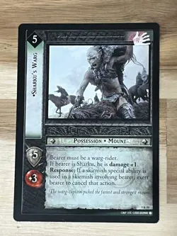 Awesome Lord Of The Rings LOTR TCG Card Sharku’s Warg 5R59 LP - Image 1