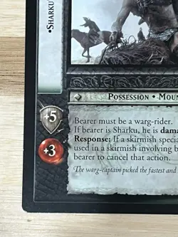 Awesome Lord Of The Rings LOTR TCG Card Sharku’s Warg 5R59 LP - Image 4