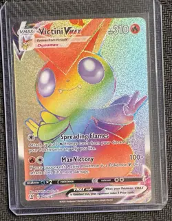 Victini VMAX 165/163 Battle Styles Rainbow Secret Rare 2021 Pokemon TCG Card - Image 1