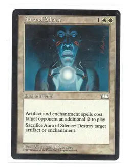MTG Weatherlight - 1x Aura of Silence - HP - Image 1