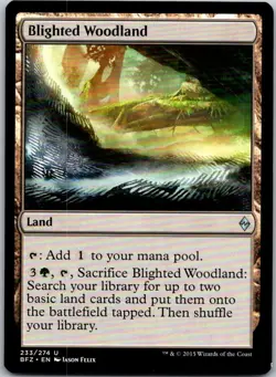 Magic the Gathering Blighted Woodland Battle for Zendikar MTG Free Shipping! - Image 1