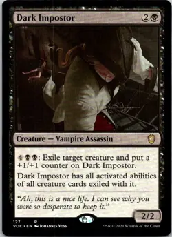 Magic the Gathering Dark Impostor Innistrad: Crimson Vow Commander MTG Free Ship - Image 1