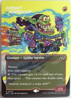 Burnout Bashtronaut [New, Near Mint] Borderless Art {Aetherdrift MTG} - Image 1