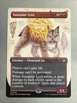 MTG / Sunspine Lynx / BLB / #292 / Regular (Borderless) / Rare / NM - Image 1