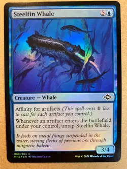 MTG 1x FOIL Steelfin Whale Modern Horizons 2 Pauper Magic the Gathering x1 NM - Image 1
