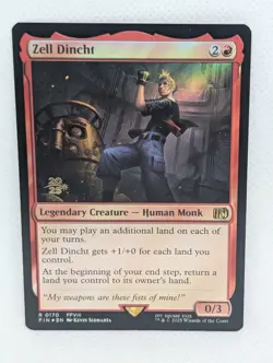 Zell Dincht PRERELEASE FOIL FFXIII Final Fantasy 8 MTG Magic the Gathering NM - Image 1