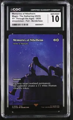 STROKE OF MIDNIGHT Final Fantasy Through Ages Memories of Nibelheim Foil CGC 10 - Image 1