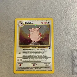 Pokemon TCG Clefable Base Set 2 Holo Unlimited Rare 5/130 - Image 1