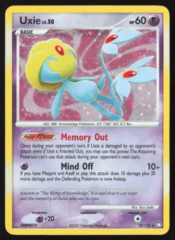 [MP] Uxie LV.50 18/123 Holo Rare Pokemon 2007 Mysterious Treasures - Image 1