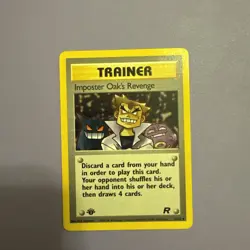 1st Edition Imposter Oak's Revenge 76/82 Team Rocket Pokemon Lp - Image 1