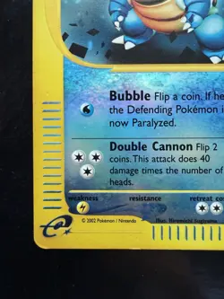 Pokemon Blastoise 036/165 Expedition Base Set Reverse Holo (LP) - Image 4