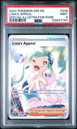 2024 Pokemon Surging Sparks #246 Lisia's Appeal Special Illustration Rare PSA 9 - Image 2
