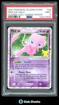 2021 POKEMON CELEBRATIONS #88/92 MEW EX HOLO CLASSIC COLL LEGEND MAKER PSA 9 - Image 1