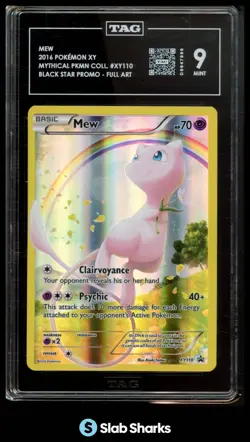2013 POKEMON XY BLACK STAR PROMOS #XY110 MEW MYTHICAL COLLECTION FULL ART TAG 9 - Image 1