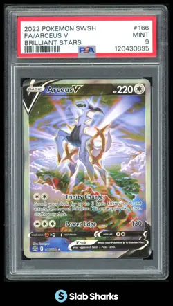 2022 POKEMON SWORD & SHIELD BRILLIANT STARS #166/172 ARCEUS V FULL ART PSA 9 - Image 1