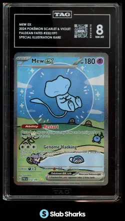 2024 POKEMON SV PALDEAN FATES #232/091 MEW EX SPECIAL ILLUSTRATION RARE TAG 8 - Image 1
