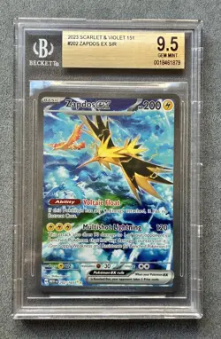 Zapdos ex SIR #202 - Pokemon 151 (ENGLISH) - BGS 9.5 GEM MINT FREE USA SHIPPING - Image 1