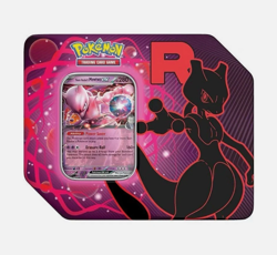 Pokemon TCG Destined Rivals Team Rocket Tin Mewtwo ex NEW SEALED - Image 1