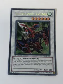 Yugioh Dragunity Knight - Gae Dearg STBL-EN098 Rare 1st Edition - Moderate Play - Image 1
