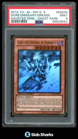 2012 YU-GI-OH GORZ THE EMISSARY OF DARKNESS HAUNTED MINE GHOST RARE PSA 9 - Image 1