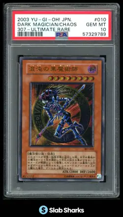 2003 YU-GI-OH DARK MAGICIAN OF CHAOS 307 ULTIMATE RARE #010 PSA 10 - Image 1