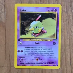 🔥Natu Pokemon Card 67/111 Neo Genesis 1st Edition Non-Holo 2000 WOTC 30HP-LP - Image 1