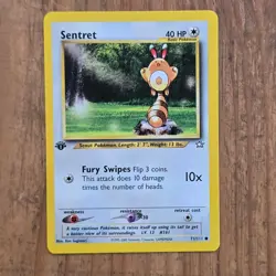 🔥Sentret Pokemon Card 71/111 Neo Genesis 1st Edition Non-Holo 2000 WOTC 40HP-LP - Image 1