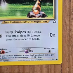 🔥Sentret Pokemon Card 71/111 Neo Genesis 1st Edition Non-Holo 2000 WOTC 40HP-LP - Image 4