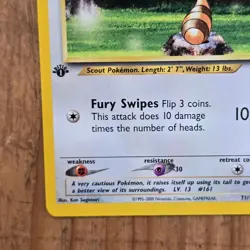 🔥Sentret Pokemon Card 71/111 Neo Genesis 1st Edition Non-Holo 2000 WOTC 40HP-LP - Image 5