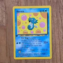 🔥Horsea Pokemon Card 62/111 Neo Genesis 1st Edition Non-Holo 2000 WOTC 50HP-LP - Image 1