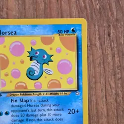 🔥Horsea Pokemon Card 62/111 Neo Genesis 1st Edition Non-Holo 2000 WOTC 50HP-LP - Image 3